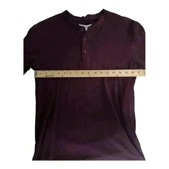 And Now This Mens Burgandy Quarter Button, Small - Picture 4 of 5